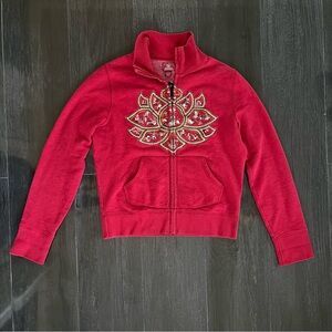 Rare Embroidered Lucky Brand Zip up